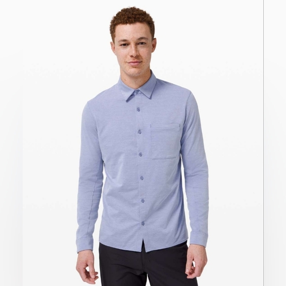 Lululemon Men's Commission Long Sleeve Button Up (Quick Oxford) (L) - Picture 1 of 8